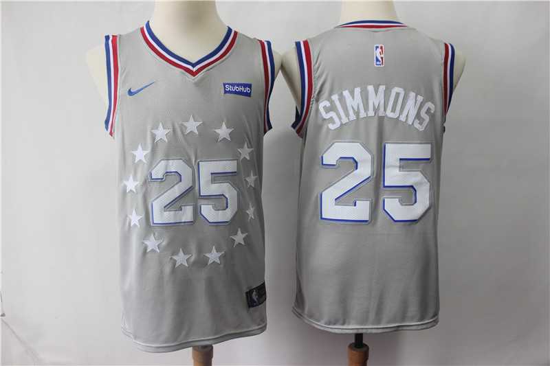 76ers 25 Ben Simmons Gray 2018 19 City Edition Nike Swingman Jersey,We sell and wholesale 76ers 25 Ben Simmons Gray 2018 19 City Edition Nike Swingman Jersey on line form chian!